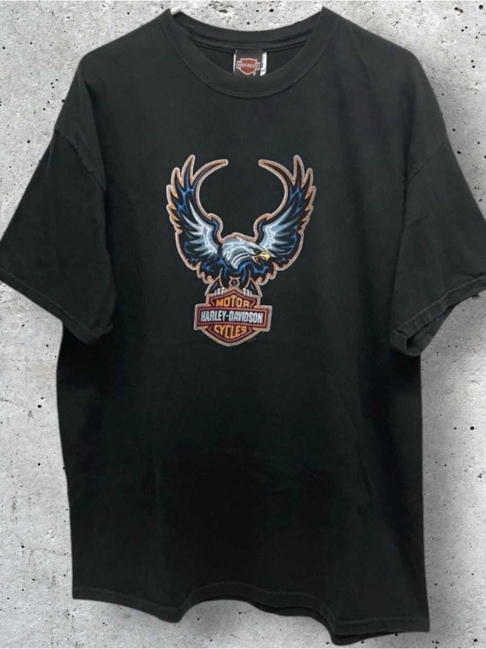 Vintage 1998 Harley Davidson Eagle Graphic Black T-Shirt // XL